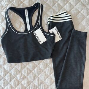 Splits59 Heathered Grey Sports Bra and Leggings Set